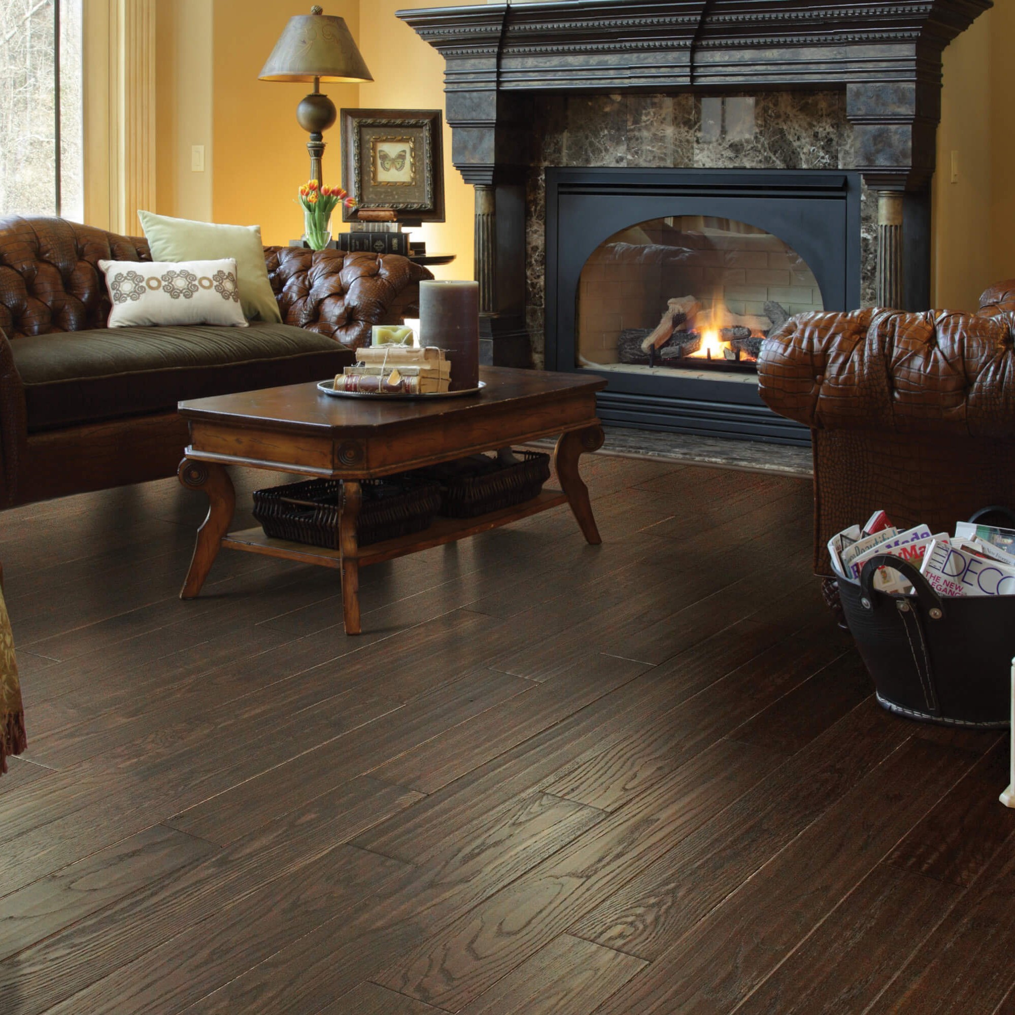 Living room Hardwood flooring | York Carpetland USA 
